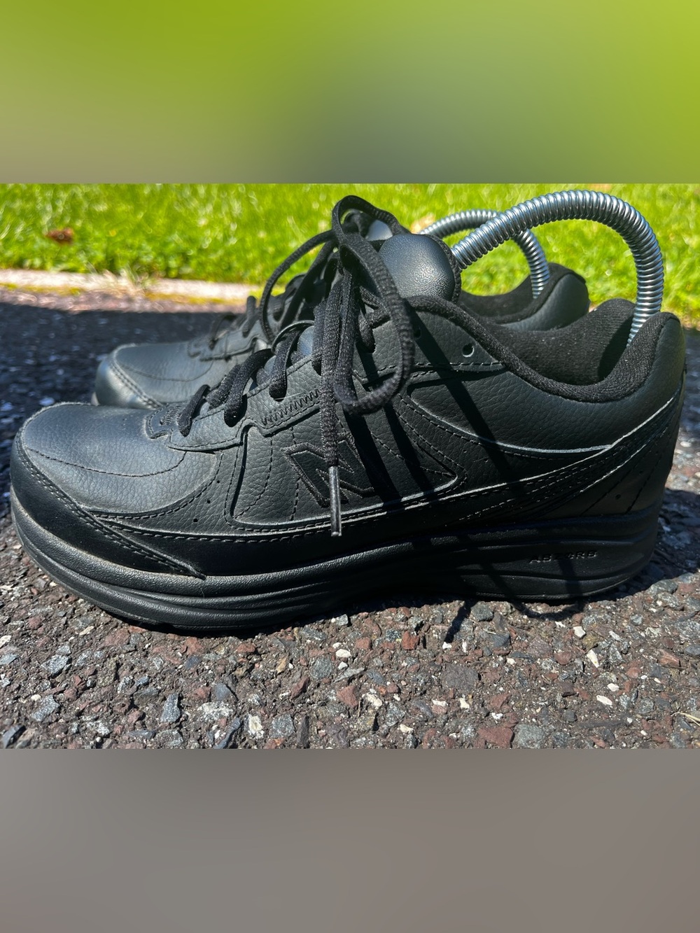New Balance 577 ABZORB Black Walking Work Shoes Womens 8.5/Mens 7 Wide D